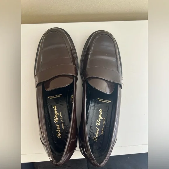 Robert Clergerie Dark Brown Chunky Heel Loafers - Picture 5 of 11